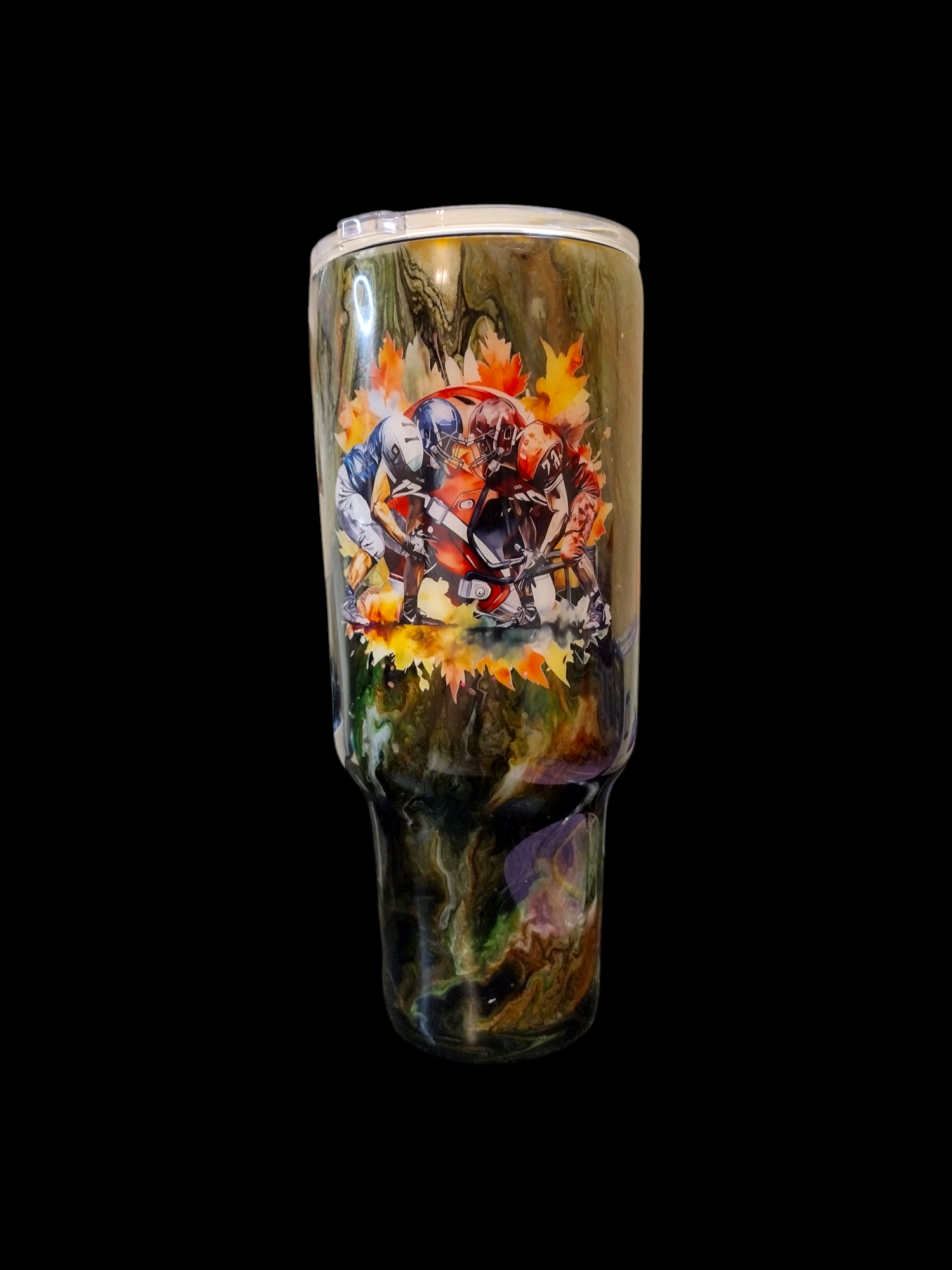 40oz Fall Football Themed Tumbler