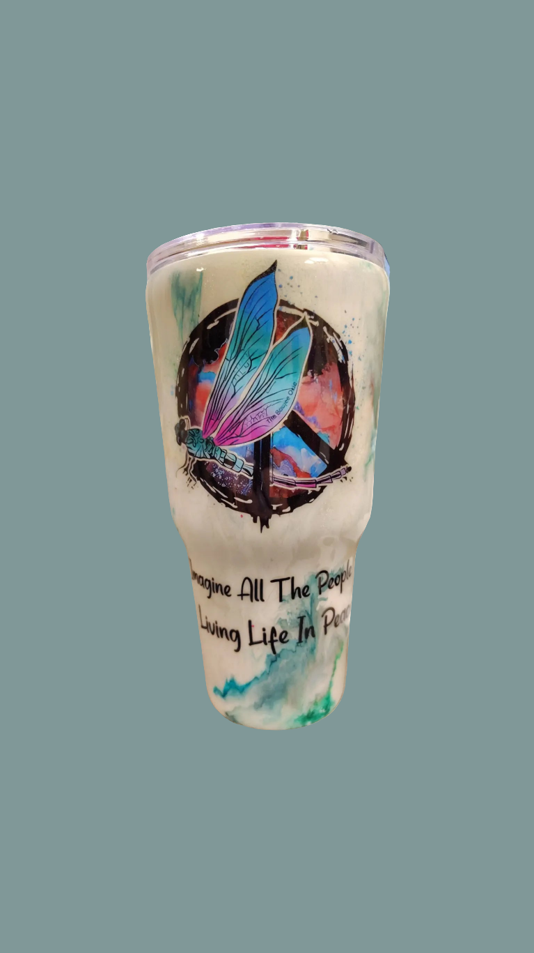 30oz - Imagine, dragonfly tumbler