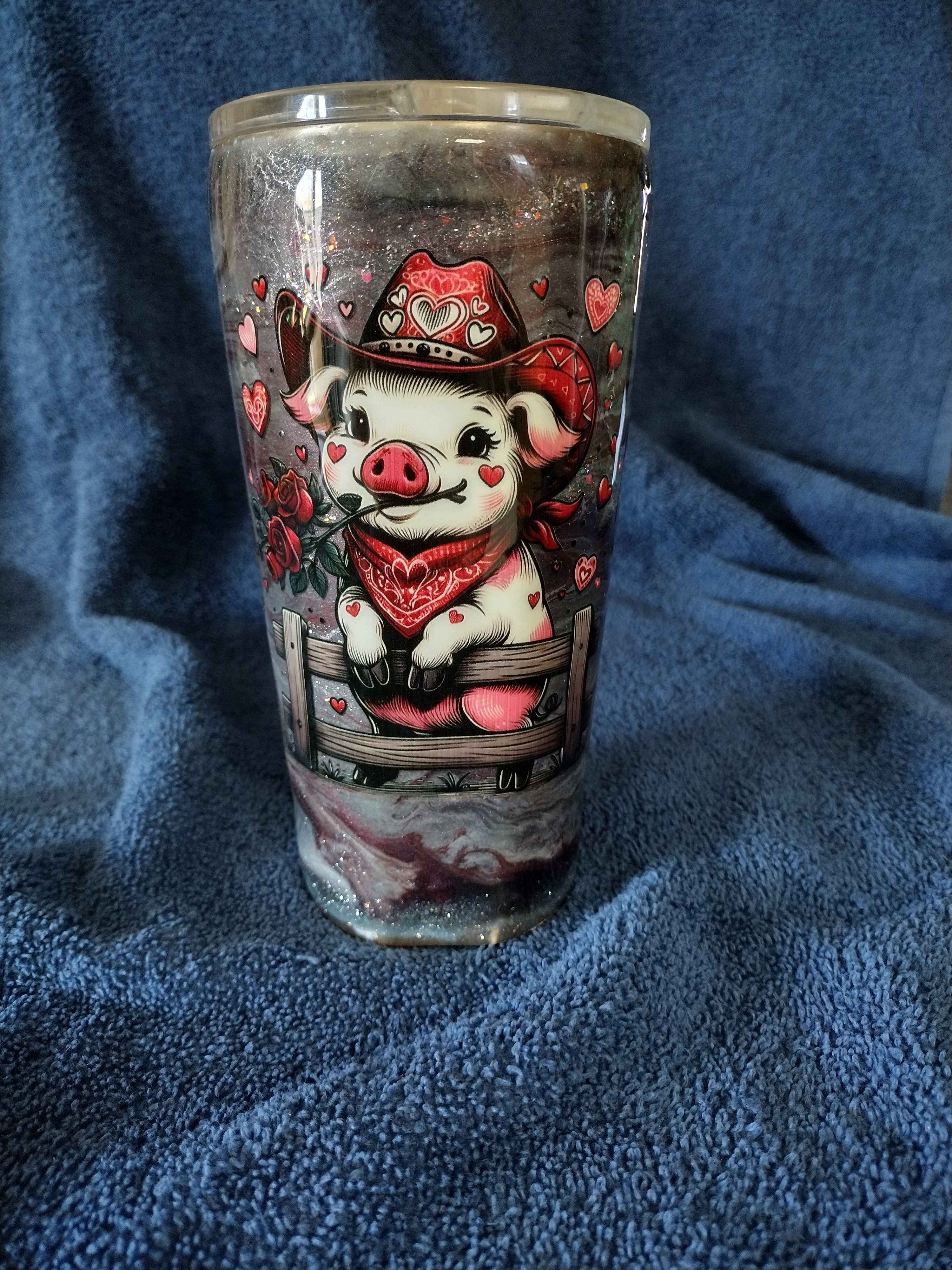 20oz Cute Cowboy Piggy Tumbler