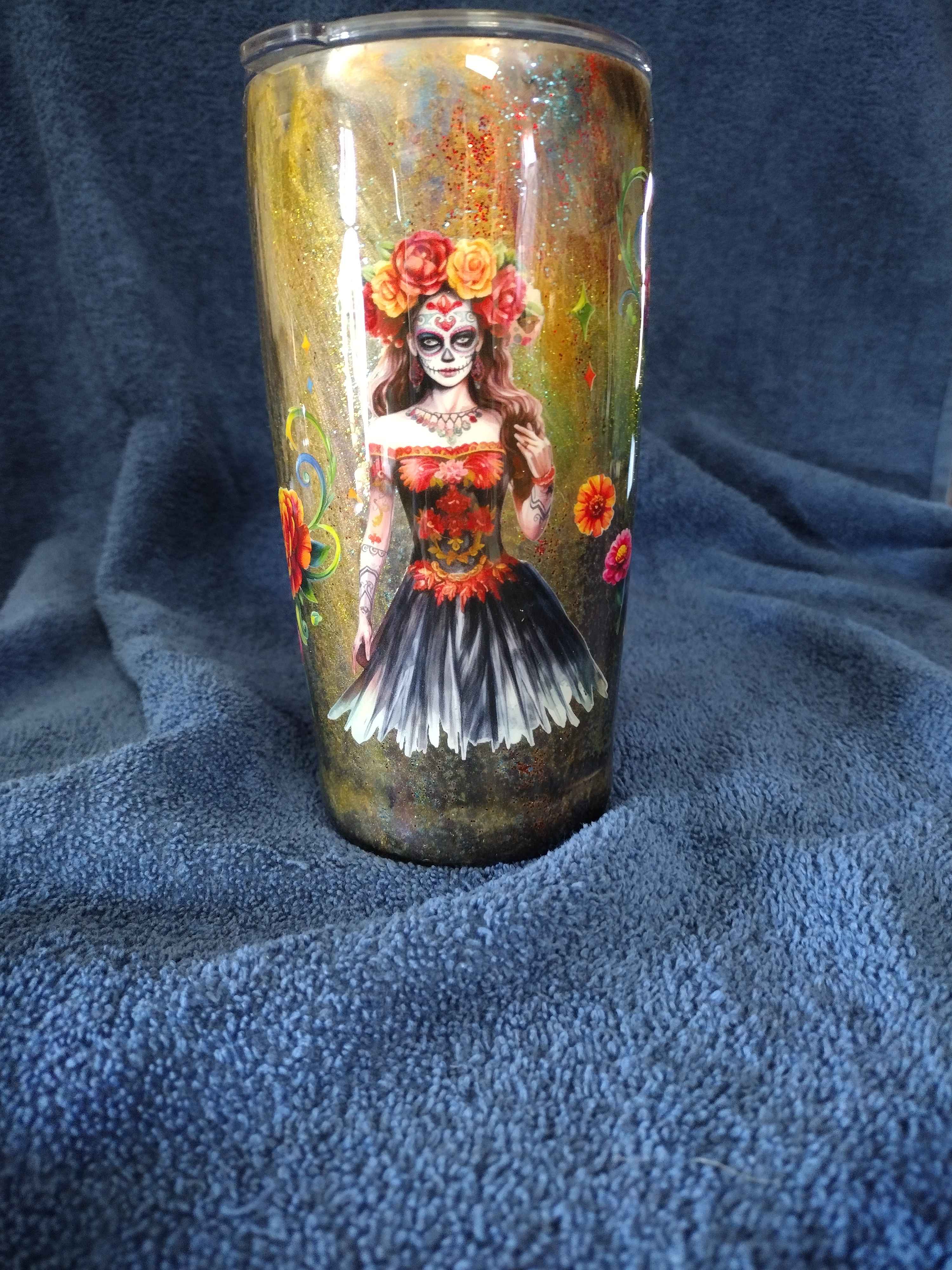 20oz Floral Ghost Girl tumbler