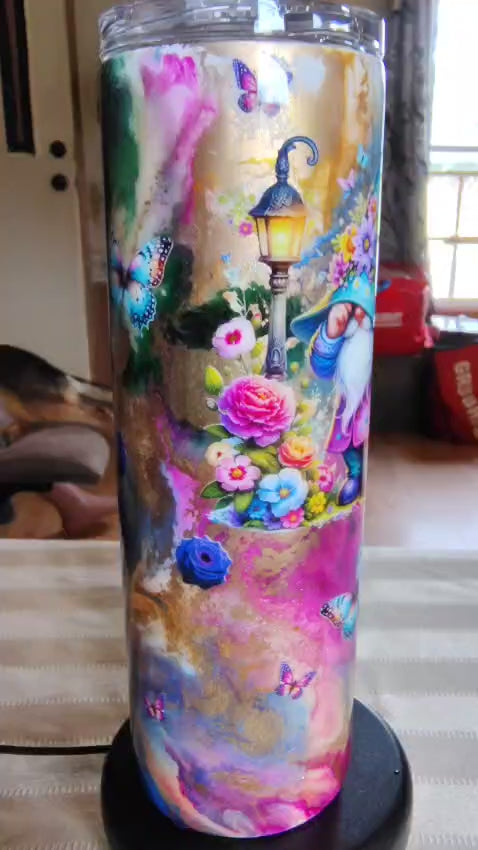 30oz Chibi Wizard Floral Tumbler