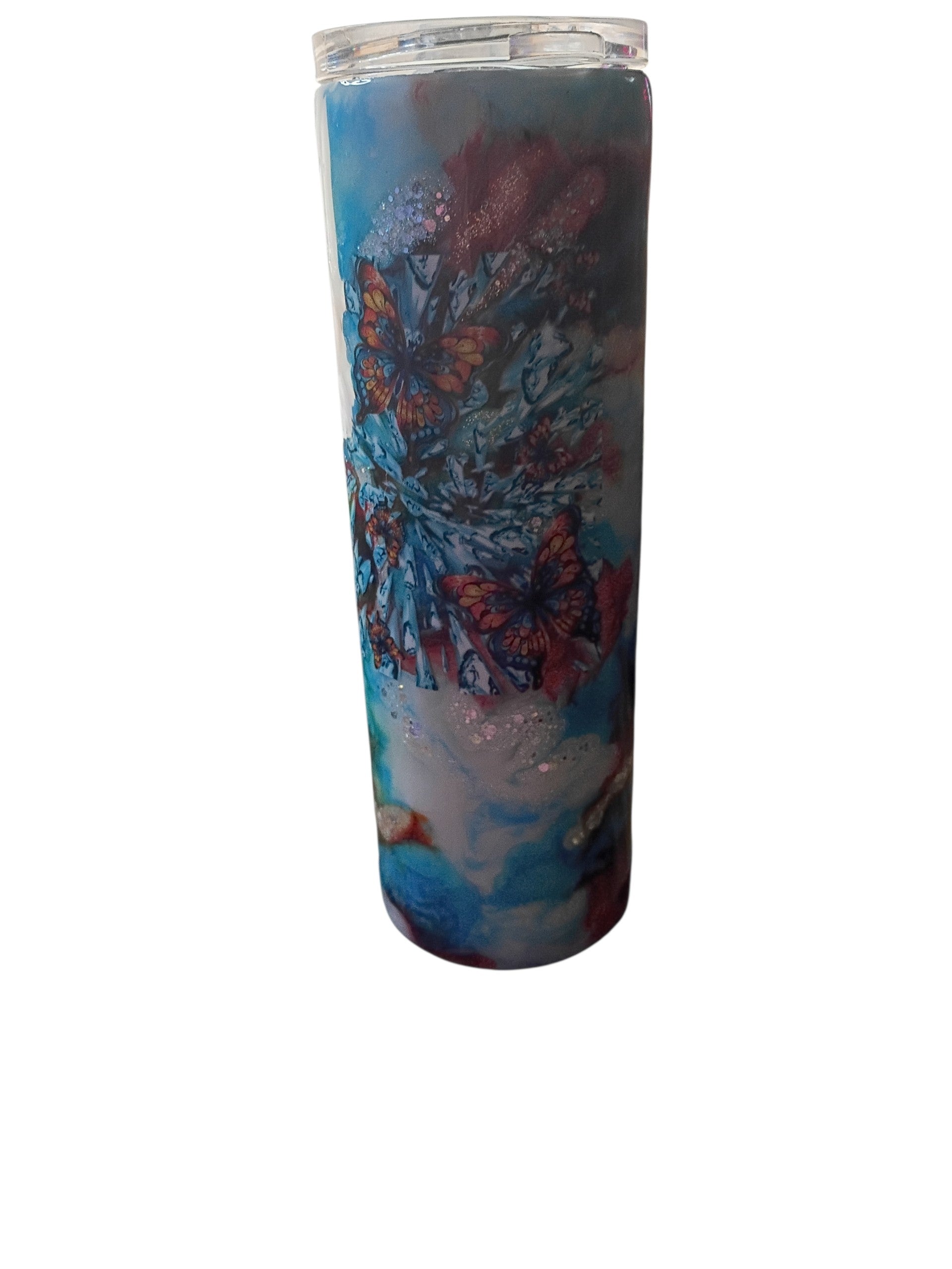 30oz skinny butterfly tumbler