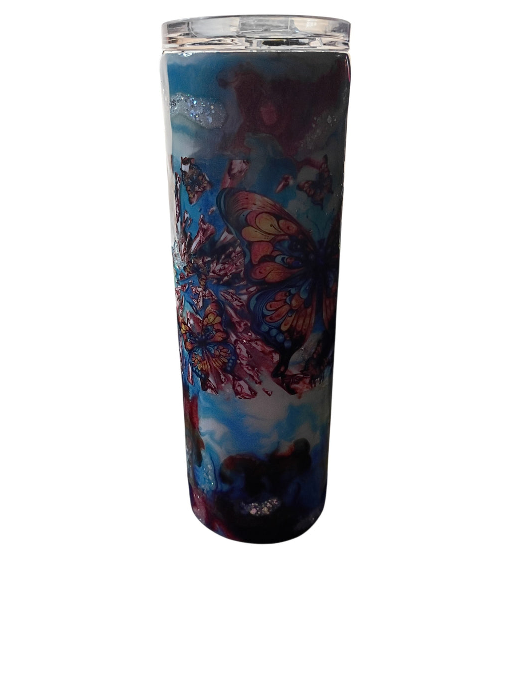 30oz skinny butterfly tumbler