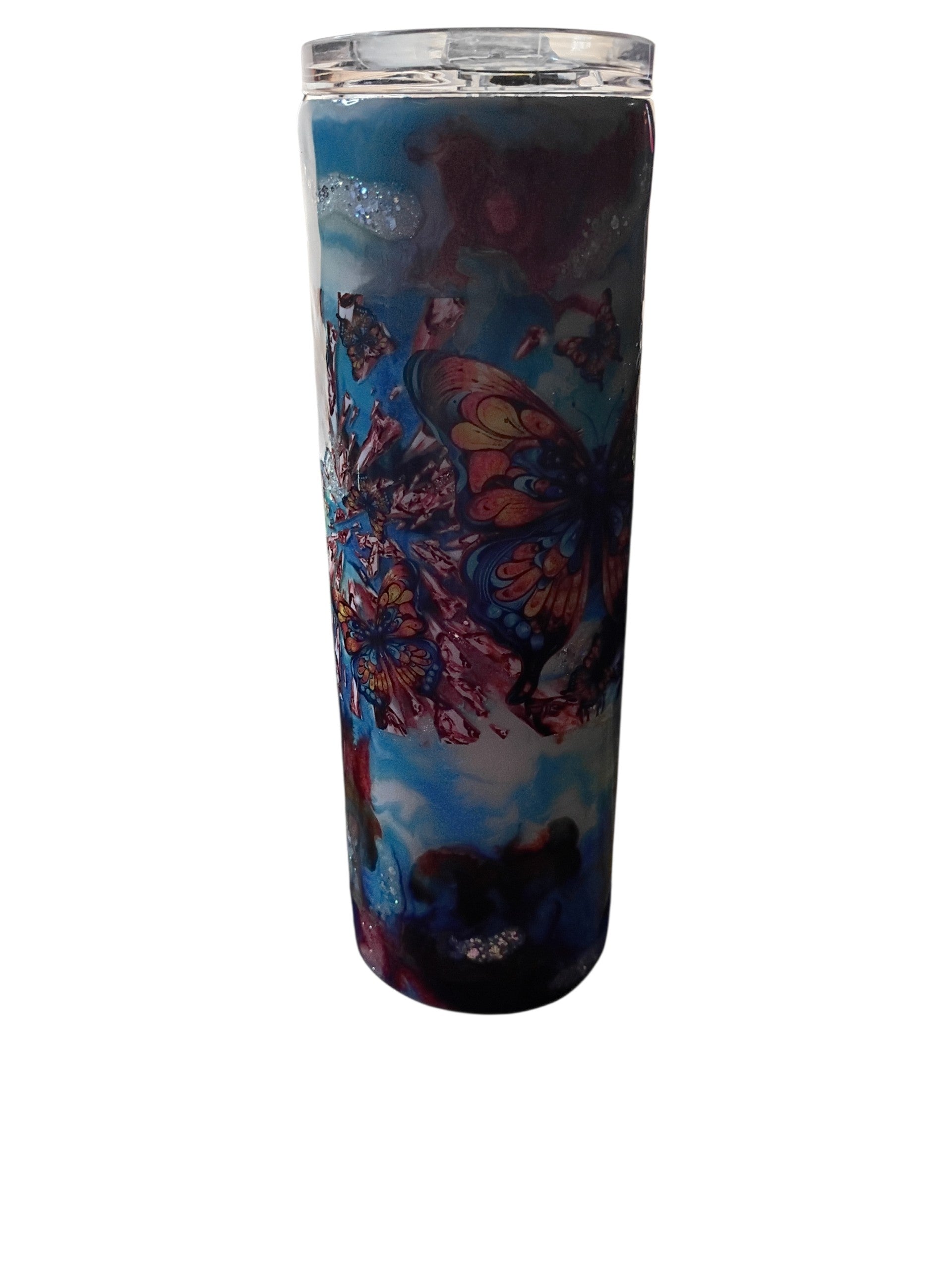 30oz skinny butterfly tumbler