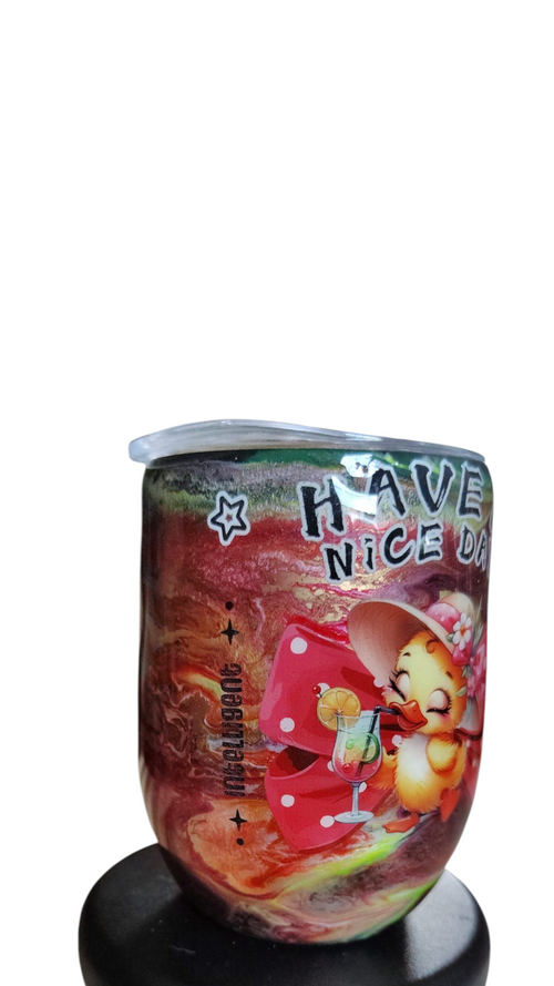 12 oz Ducky wine glass