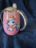 14oz Adorable Unicorn Sippy Cup